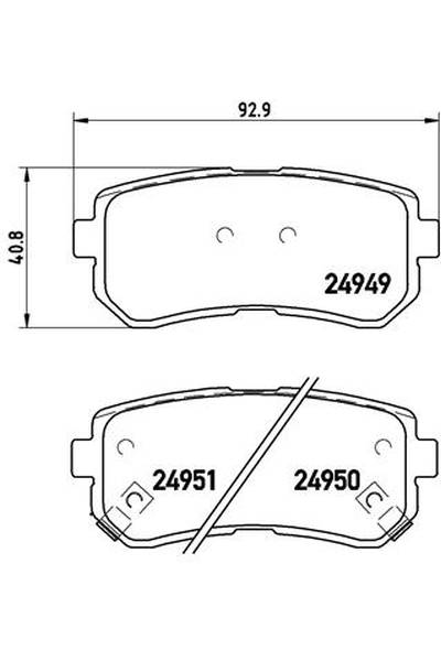 Kit pastiglie freno, Freno a disco BREMBO 65-P 30 046