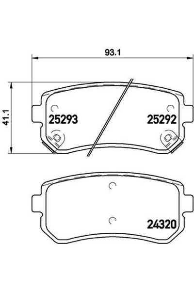 Kit pastiglie freno, Freno a disco BREMBO 65-P 30 051