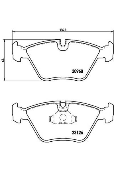 Kit pastiglie freno, Freno a disco BREMBO 65-P 36 007