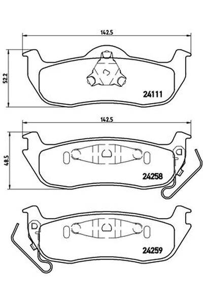 Kit pastiglie freno, Freno a disco BREMBO 65-P 37 011