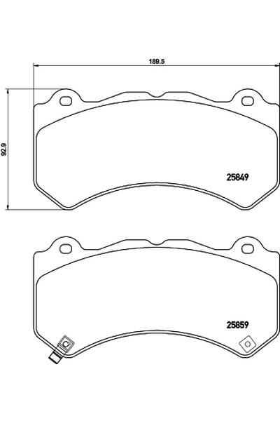 Set di pastiglie, freno a disco brembo 65-P 37 018