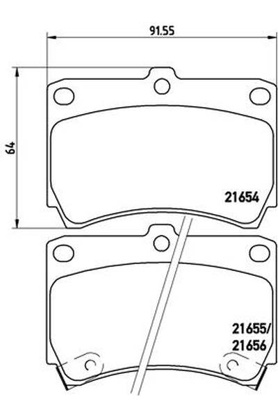 Kit pastiglie freno, Freno a disco BREMBO 65-P 49 016