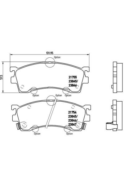 Kit pastiglie freno, Freno a disco BREMBO 65-P 49 023