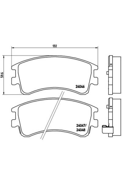 Kit pastiglie freno, Freno a disco BREMBO 65-P 49 032