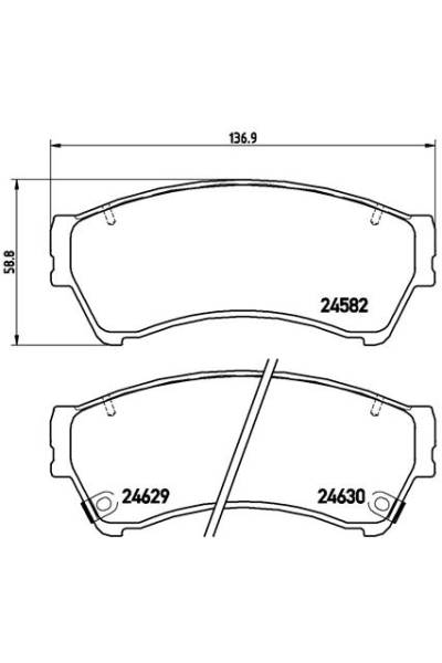 Kit pastiglie freno, Freno a disco BREMBO 65-P 49 039