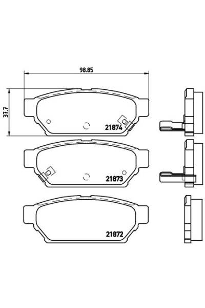 Kit pastiglie freno, Freno a disco BREMBO 65-P 54 016