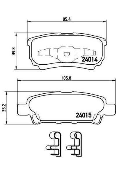 Kit pastiglie freno, Freno a disco BREMBO 65-P 54 034