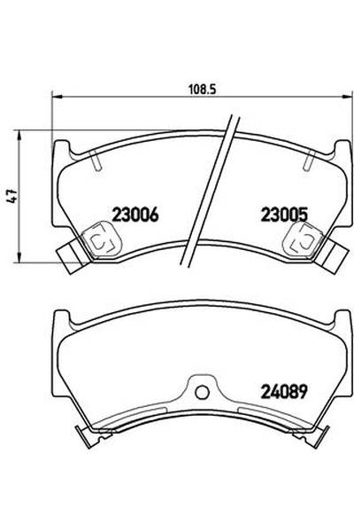 Kit pastiglie freno, Freno a disco BREMBO 65-P 56 026