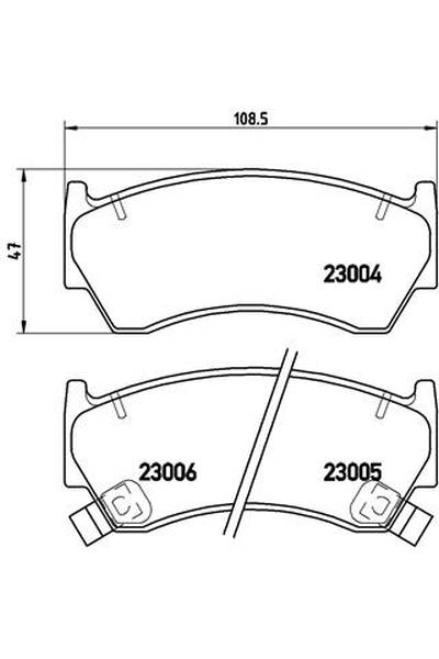 Kit pastiglie freno, Freno a disco BREMBO 65-P 56 033