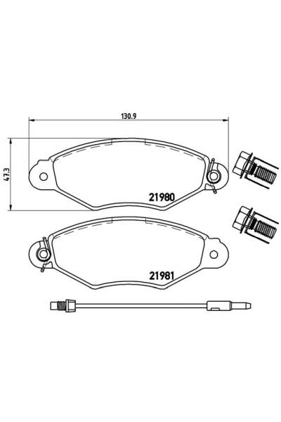 Kit pastiglie freno, Freno a disco BREMBO 65-P 56 038