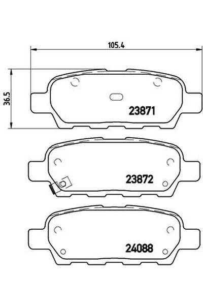 Kit pastiglie freno, Freno a disco BREMBO 65-P 56 046