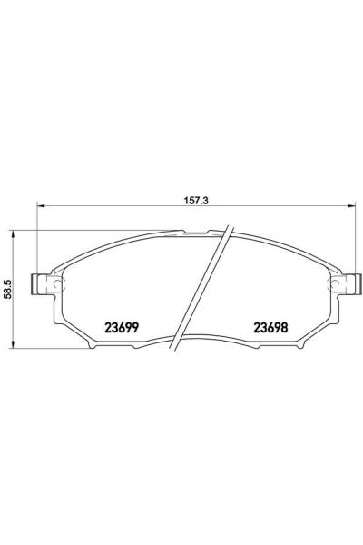 Kit pastiglie freno, Freno a disco BREMBO 65-P 56 094