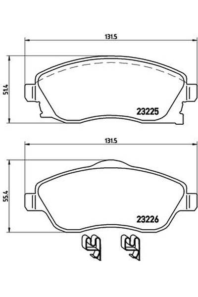 Kit pastiglie freno, Freno a disco BREMBO 65-P 59 036