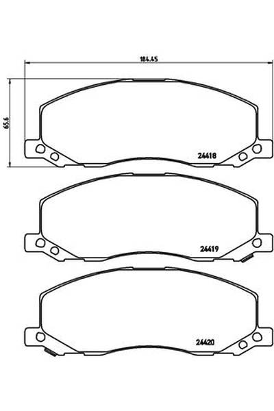 Kit pastiglie freno, Freno a disco BREMBO 65-P 59 058