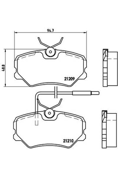 Kit pastiglie freno, Freno a disco BREMBO 65-P 61 035