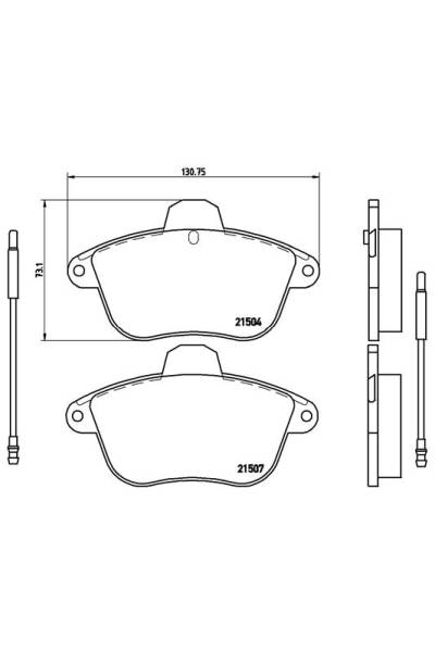 Kit pastiglie freno, Freno a disco BREMBO 65-P 61 046