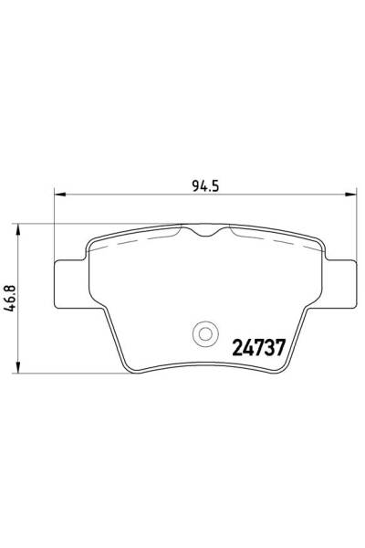 Kit pastiglie freno, Freno a disco BREMBO 65-P 61 100