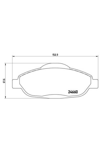 Kit pastiglie freno, Freno a disco BREMBO 65-P 61 101