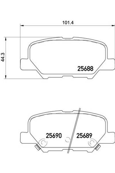 Kit pastiglie freno, Freno a disco BREMBO 65-P 61 111