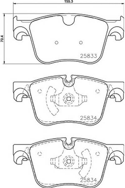 Set di pastiglie, freno a disco brembo 65-P 61 127