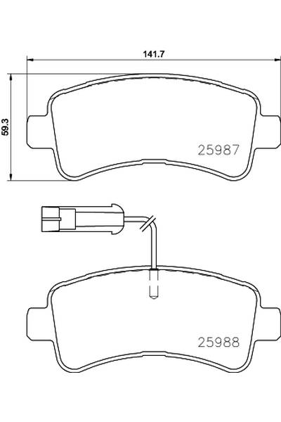 Set di pastiglie, freno a disco brembo 65-P 61 130