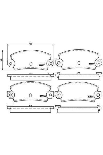 Kit pastiglie freno, Freno a disco BREMBO 65-P 68 002