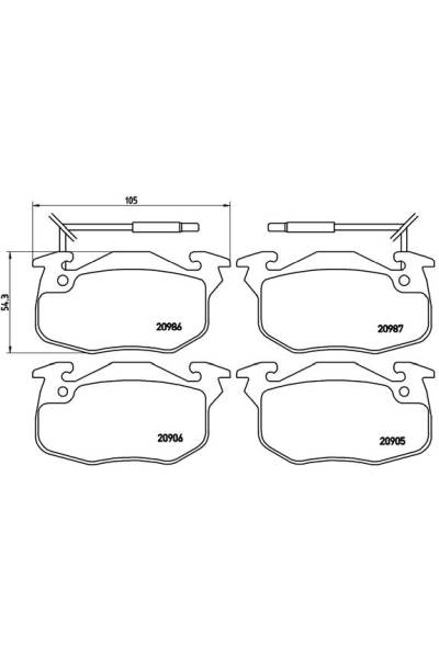 Kit pastiglie freno, Freno a disco BREMBO 65-P 68 010