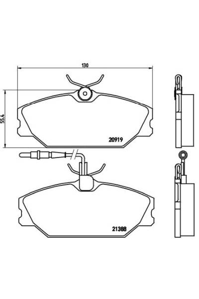 Kit pastiglie freno, Freno a disco BREMBO 65-P 68 014