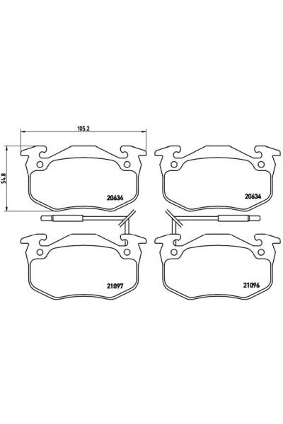 Kit pastiglie freno, Freno a disco BREMBO 65-P 68 015