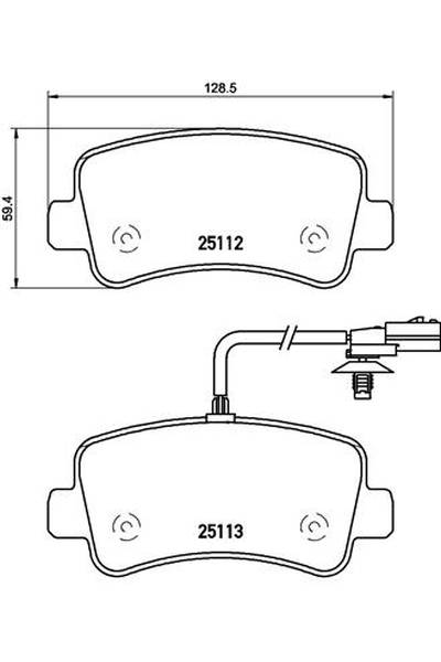 Kit pastiglie freno, Freno a disco BREMBO 65-P 68 063