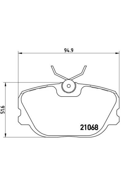 Kit pastiglie freno, Freno a disco BREMBO 65-P 71 004