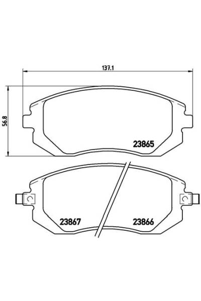 Kit pastiglie freno, Freno a disco BREMBO 65-P 78 013