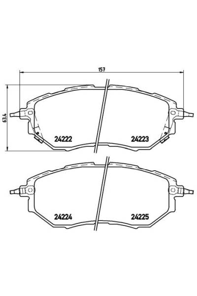 Kit pastiglie freno, Freno a disco BREMBO 65-P 78 017