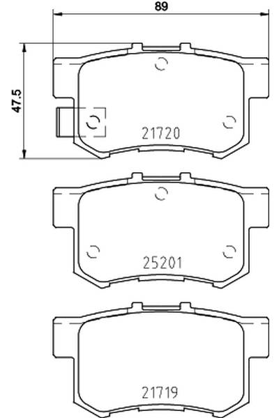 Kit pastiglie freno, Freno a disco BREMBO 65-P 79 027