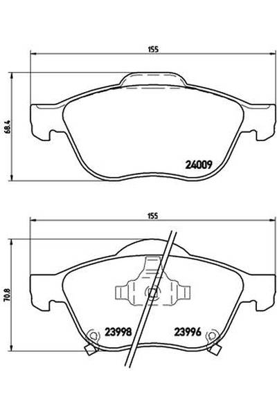 Kit pastiglie freno, Freno a disco BREMBO 65-P 83 043