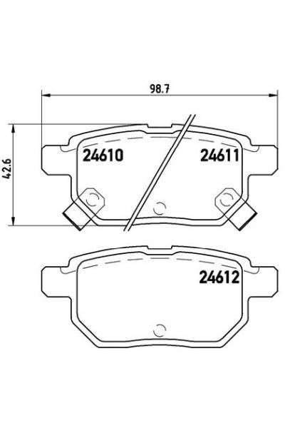 Kit pastiglie freno, Freno a disco BREMBO 65-P 83 083