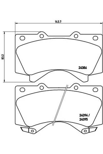 Kit pastiglie freno, Freno a disco BREMBO 65-P 83 107