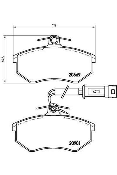 Kit pastiglie freno, Freno a disco BREMBO 65-P 85 016