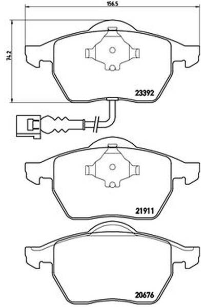 Kit pastiglie freno, Freno a disco BREMBO 65-P 85 045