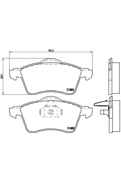 Kit pastiglie freno, Freno a disco BREMBO 65-P 85 047