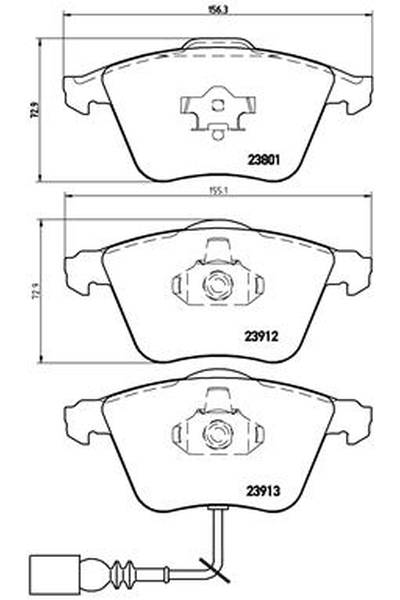 Kit pastiglie freno, Freno a disco BREMBO 65-P 85 079