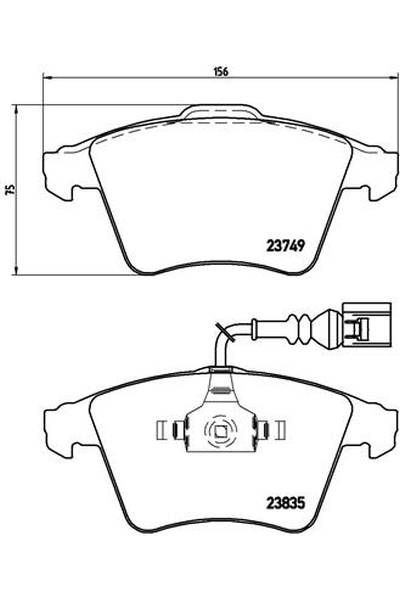 Kit pastiglie freno, Freno a disco BREMBO 65-P 85 090