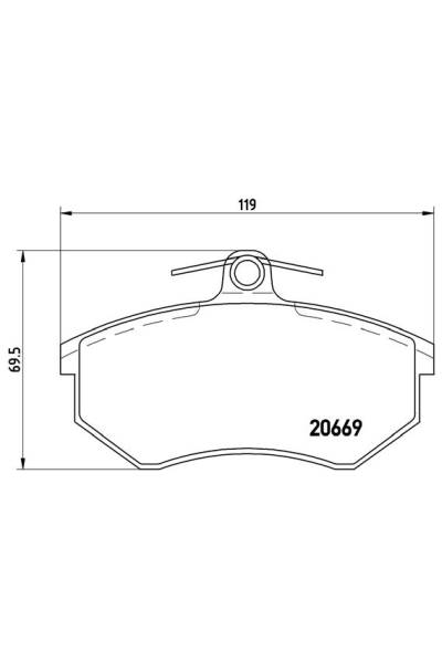 Kit pastiglie freno, Freno a disco BREMBO 65-P 85 092