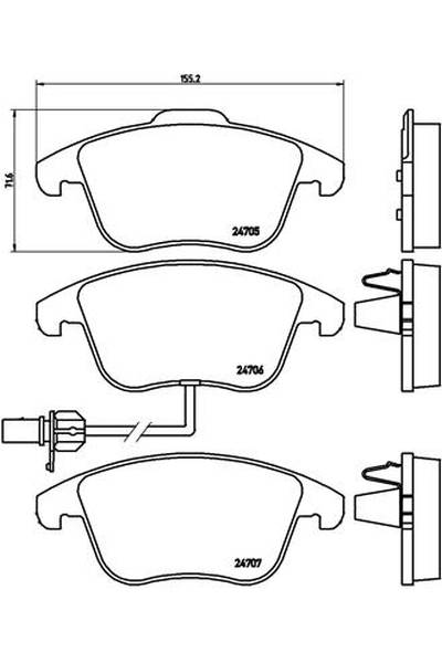 Kit pastiglie freno, Freno a disco BREMBO 65-P 85 113