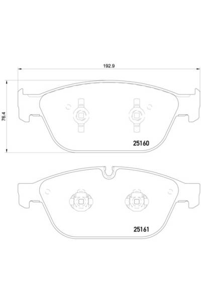 Kit pastiglie freno, Freno a disco BREMBO 65-P 85 128