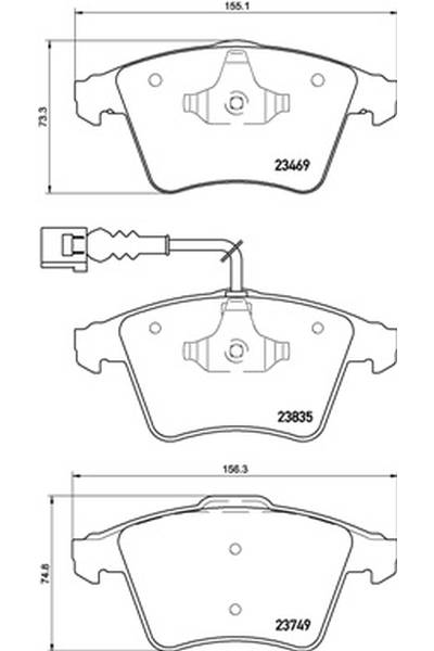 Set di pastiglie, freno a disco brembo 65-P 85 149