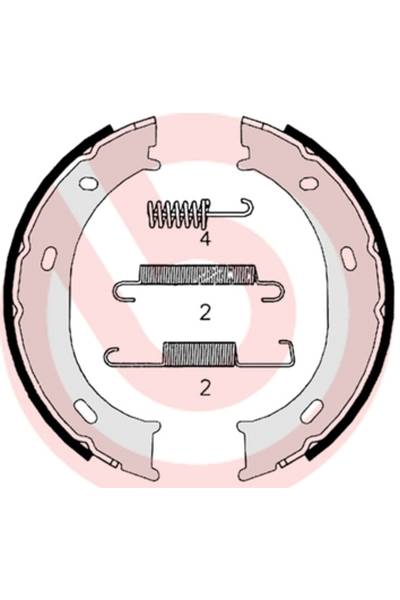 Ganascia del freno, freno di stazionamento - set brembo 65-S 50 510