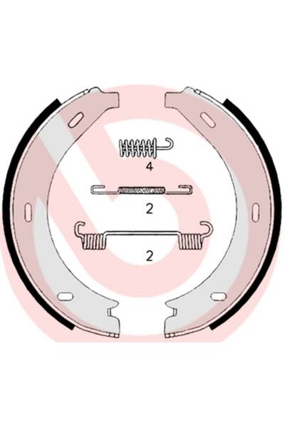 Ganascia del freno, freno di stazionamento - set brembo 65-S 50 517