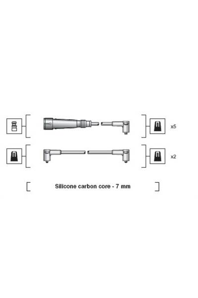 Set di cavi di accensione magneti marelli 95-941318111047