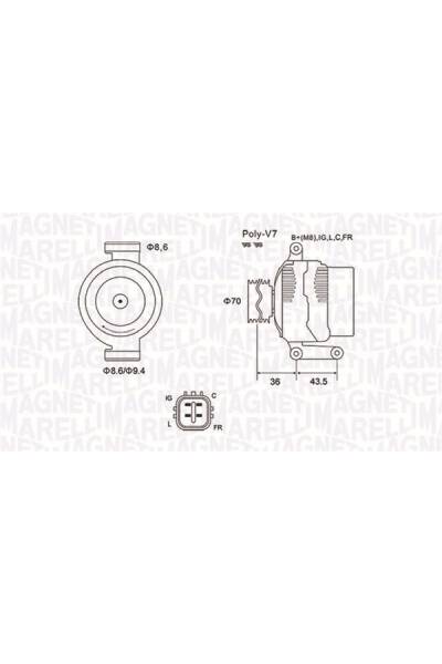 Alternatore magneti marelli 95-063731980010